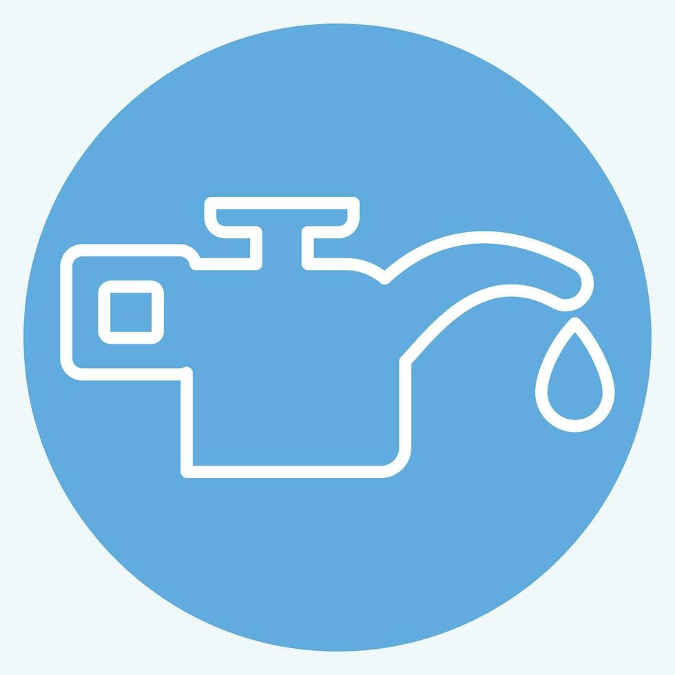Icon Oil. related to Car ,Automotive symbol. blue eyes style. simple design editable. simple illustration vector