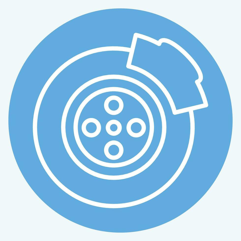 Icon Brake. related to Car ,Automotive symbol. blue eyes style. simple design editable. simple illustration vector