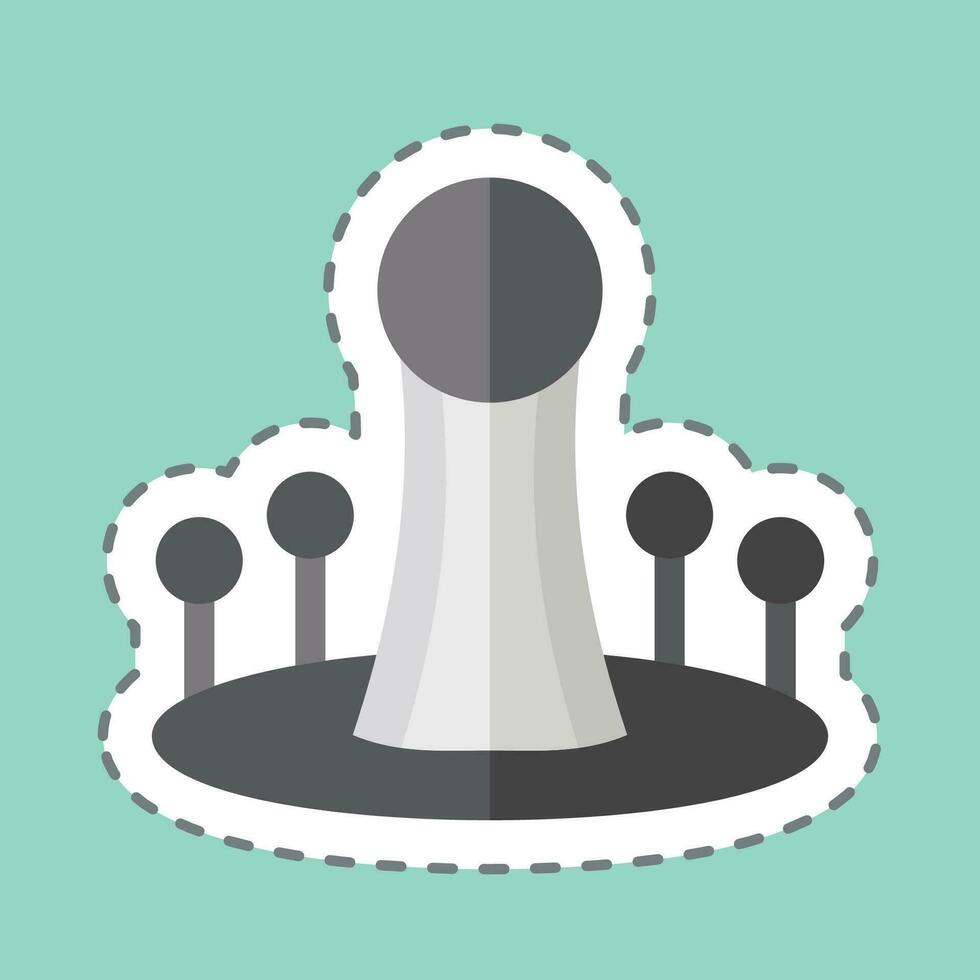 Sticker line cut Astana. related to Capital symbol. simple design editable. simple illustration vector