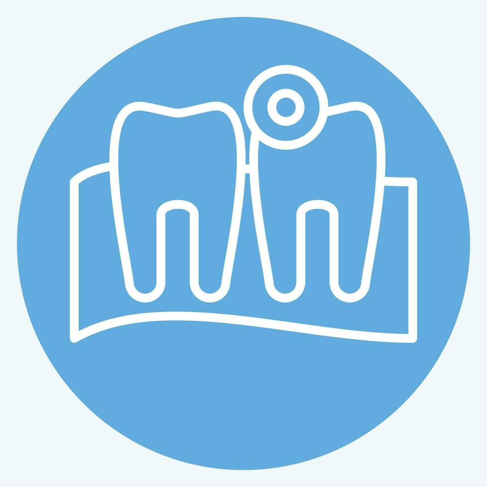 Icon Toothache. related to Body Ache symbol. blue eyes style. simple design editable. simple illustration vector