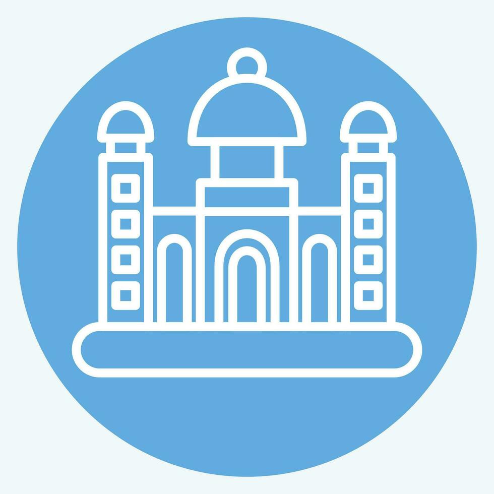 Icon Dhaka. related to Capital symbol. blue eyes style. simple design editable. simple illustration vector