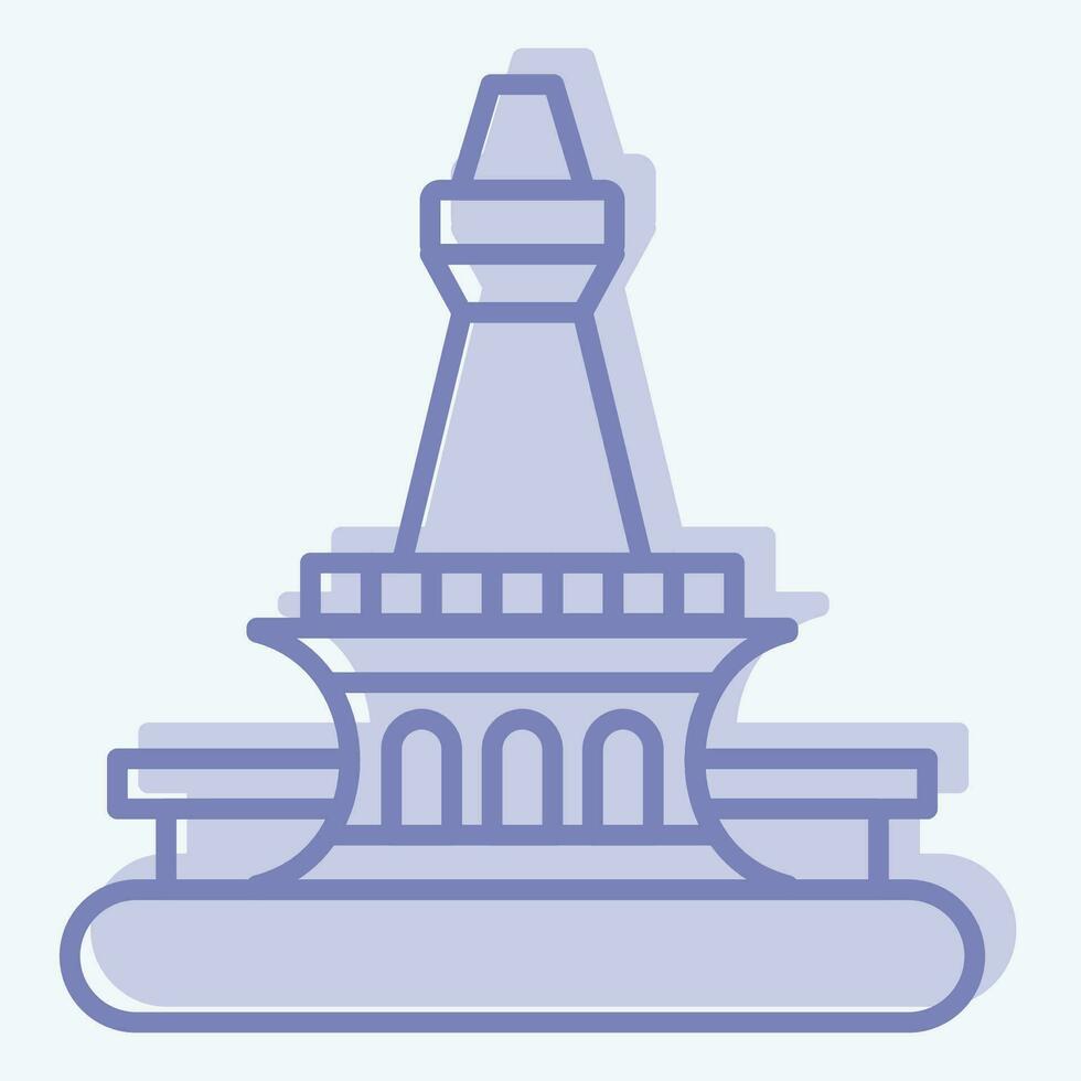 Icon Jakarta. related to Capital symbol. two tone style. simple design editable. simple illustration vector
