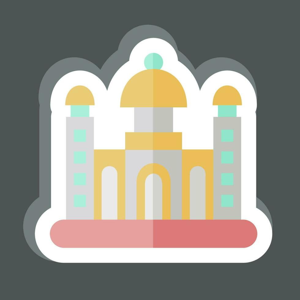 Sticker Dhaka. related to Capital symbol. simple design editable. simple illustration vector