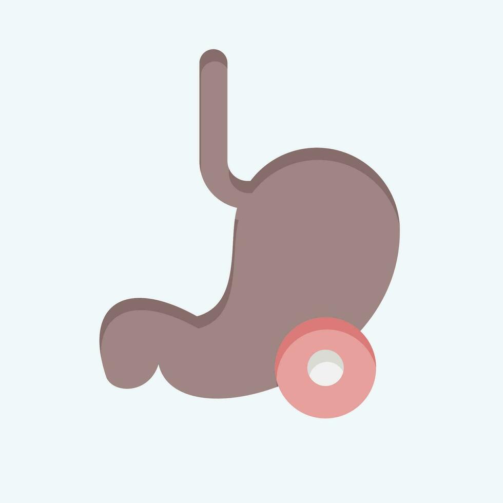 Icon Stomach. related to Body Ache symbol. flat style. simple design editable. simple illustration vector