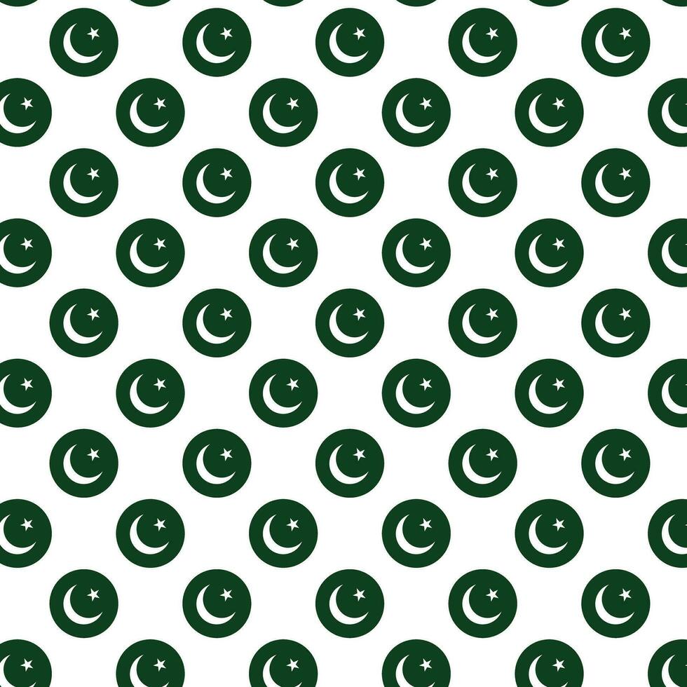 Pakistan flag pattern in circle shape vector
