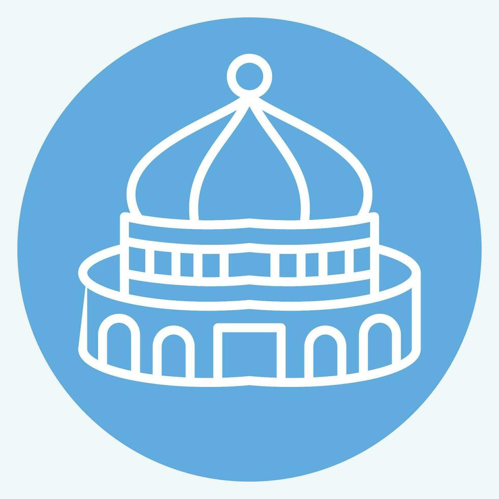 Icon Jerusalem. related to Capital symbol. blue eyes style. simple design editable. simple illustration vector