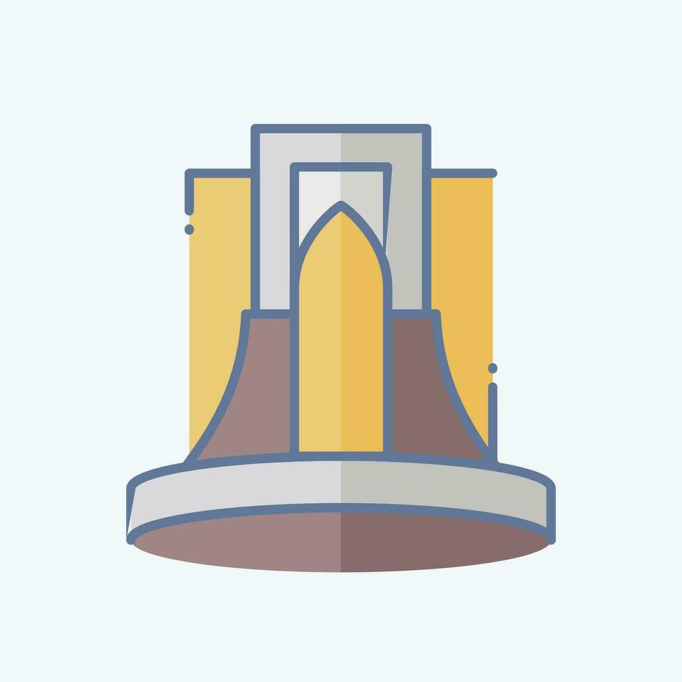 Icon Tehran. related to Capital symbol. doodle style. simple design editable. simple illustration vector