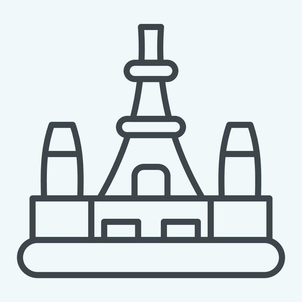 Icon Tokyo. related to Capital symbol. line style. simple design editable. simple illustration vector