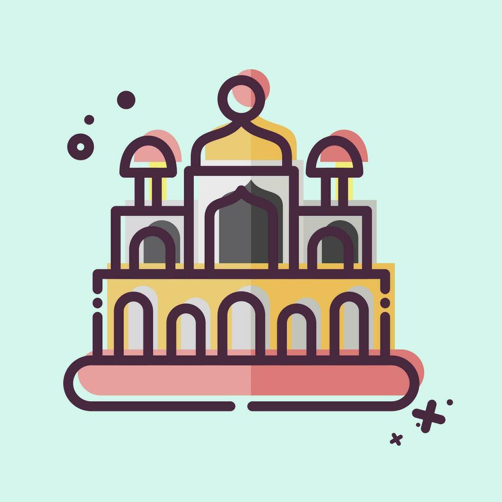Icon New Delhi. related to Capital symbol. MBE style. simple design editable. simple illustration vector
