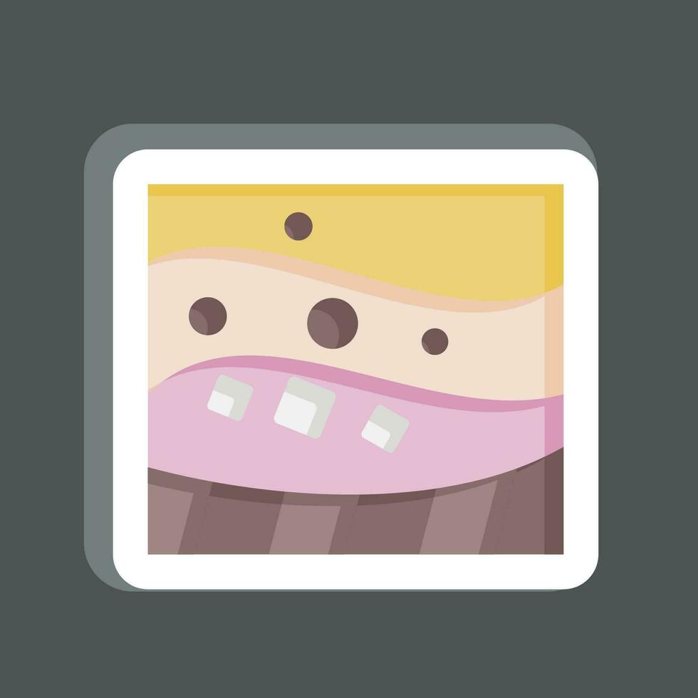 Sticker Geological. related to Mining symbol. simple design editable. simple illustration vector