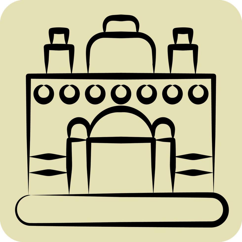 Icon Vientiane. related to Capital symbol. hand drawn style. simple design editable. simple illustration vector