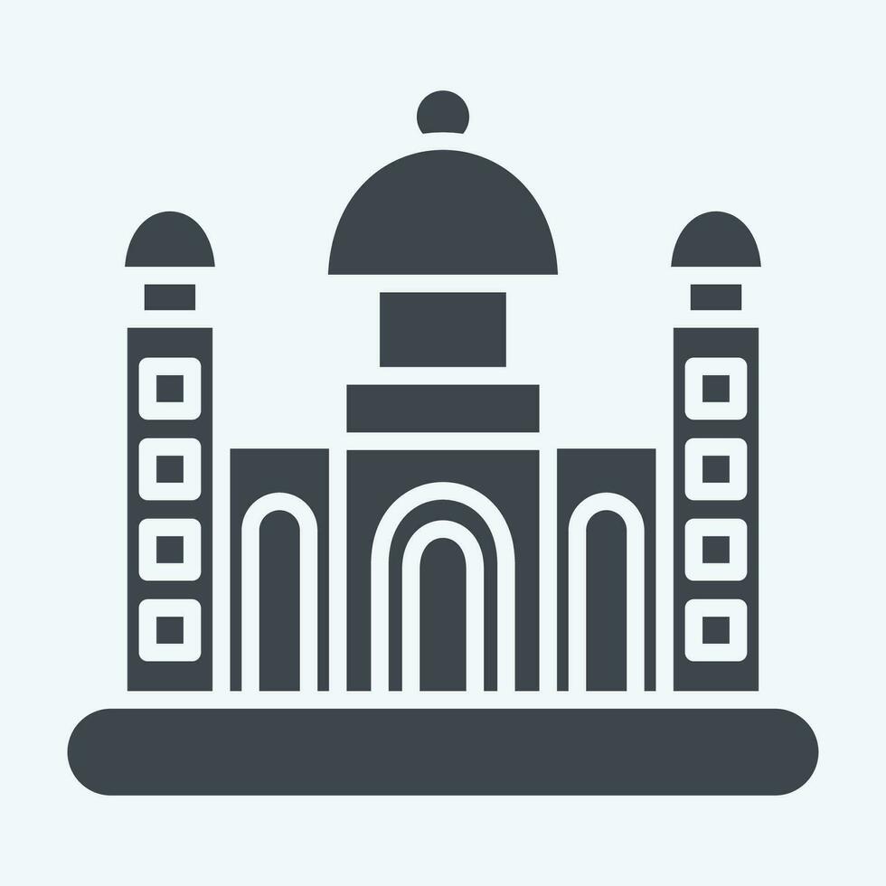 Icon Dhaka. related to Capital symbol. glyph style. simple design editable. simple illustration vector