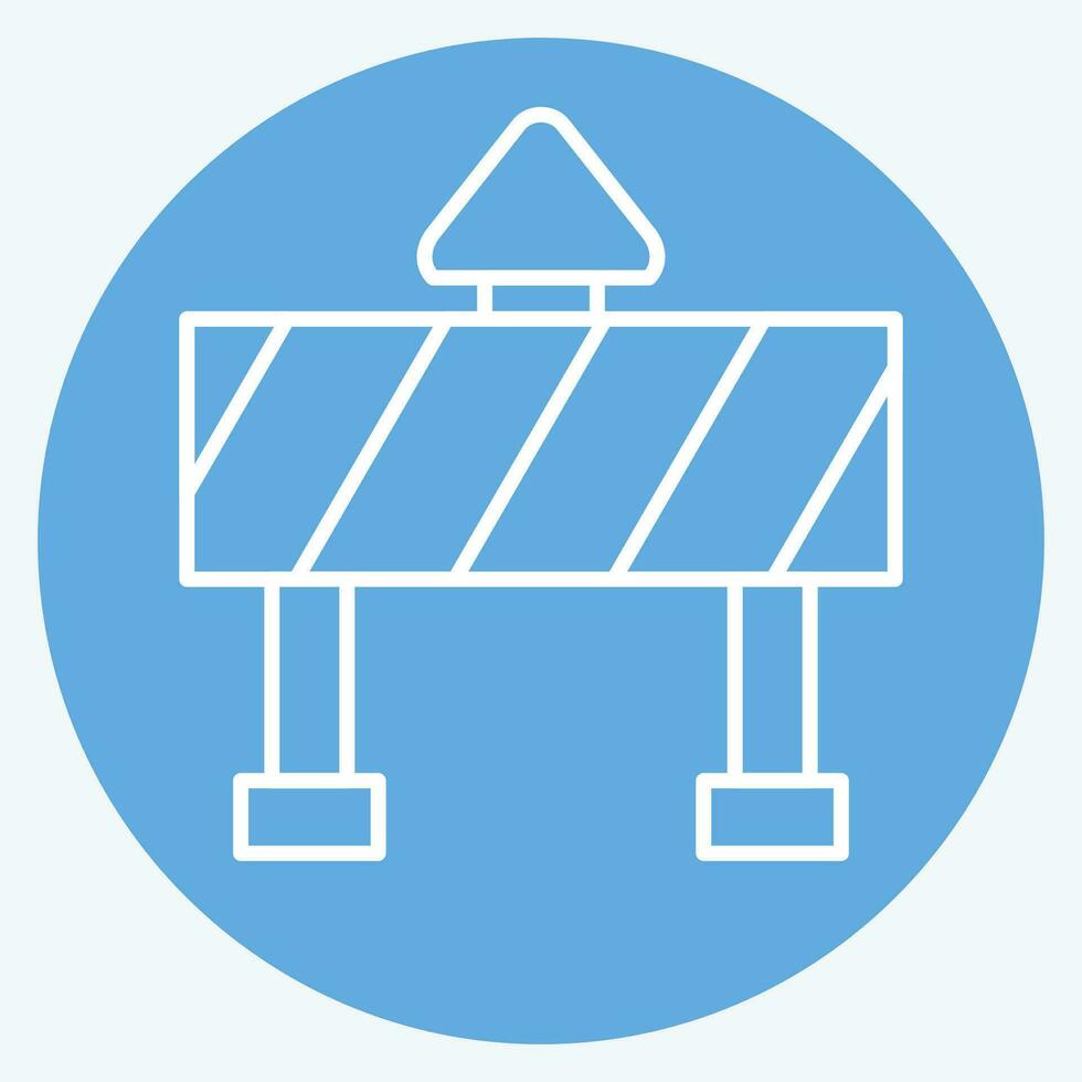 Icon Traffic Barrier. related to Mining symbol. blue eyes style. simple design editable. simple illustration vector