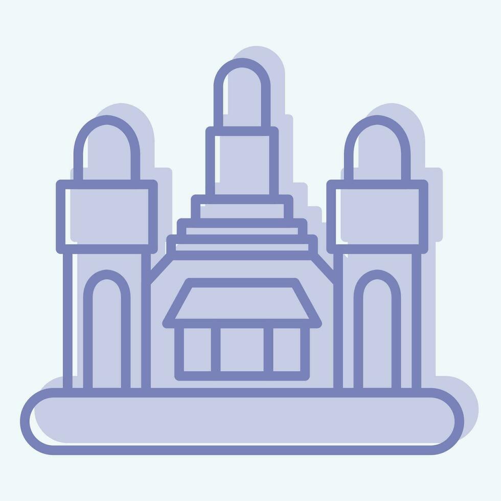 Icon Bangkok. related to Capital symbol. two tone style. simple design editable. simple illustration vector