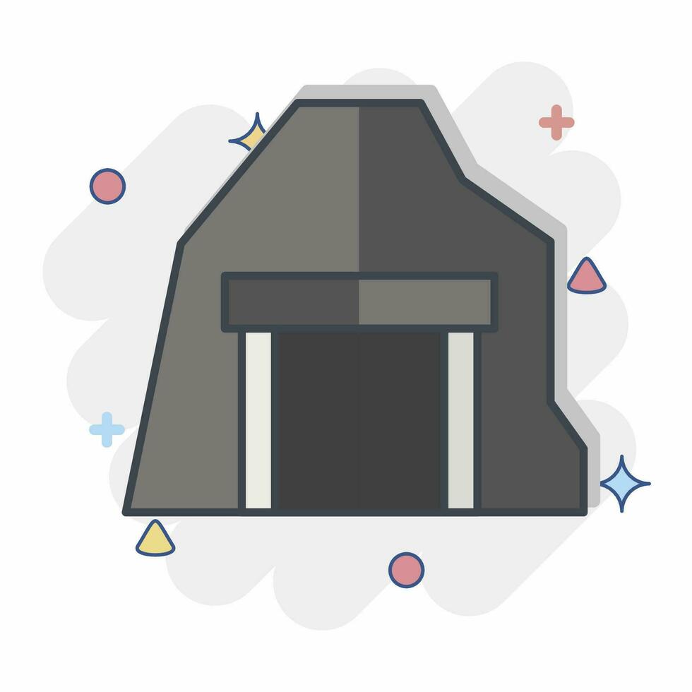 Icon Cave. related to Mining symbol. comic style. simple design editable. simple illustration vector