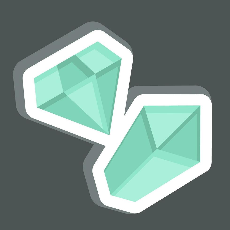 Sticker Gemstone. related to Mining symbol. simple design editable. simple illustration vector
