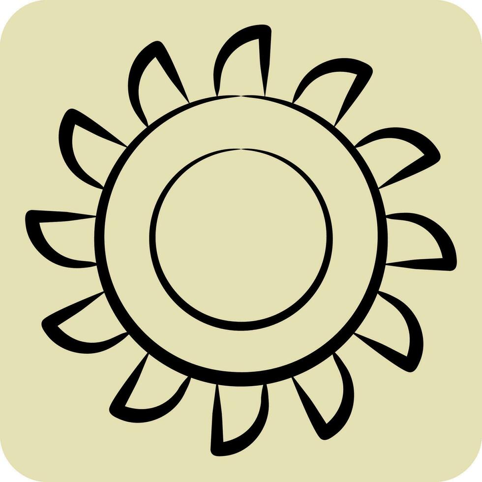 Icon Cutter. related to Mining symbol. hand drawn style. simple design editable. simple illustration vector