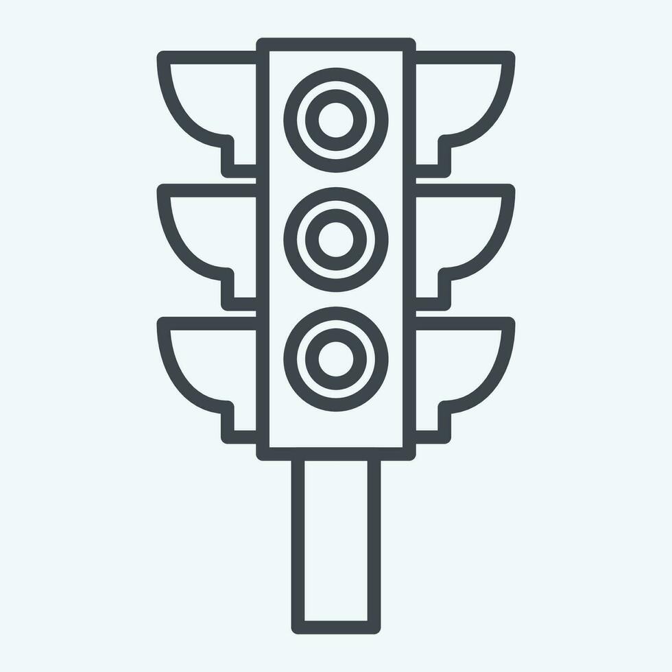 Icon Road Traffic. related to Car ,Automotive symbol. line style. simple design editable. simple illustration vector