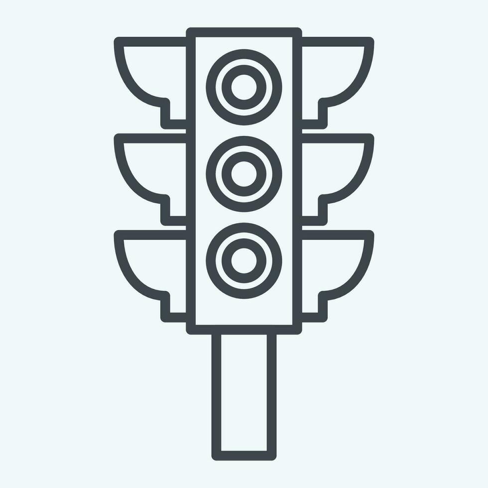 Icon Road Traffic. related to Car ,Automotive symbol. line style. simple design editable. simple illustration vector