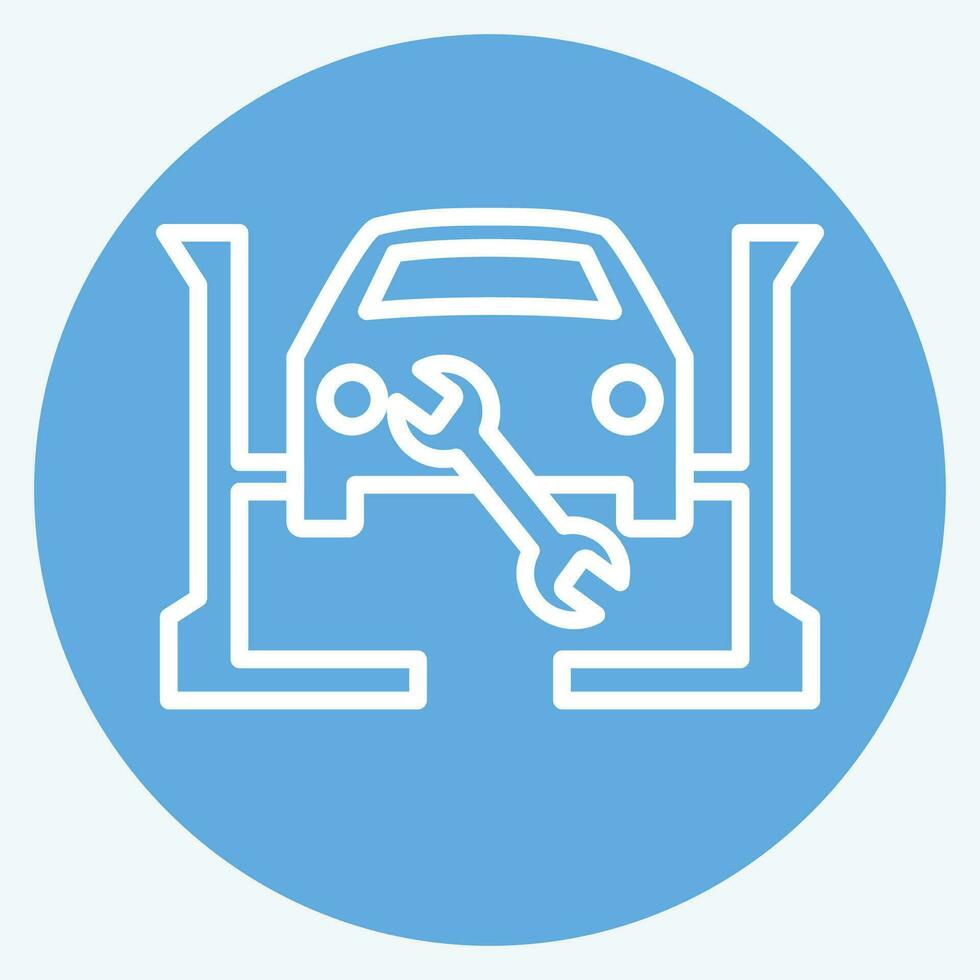Icon Service. related to Car ,Automotive symbol. blue eyes style. simple design editable. simple illustration vector