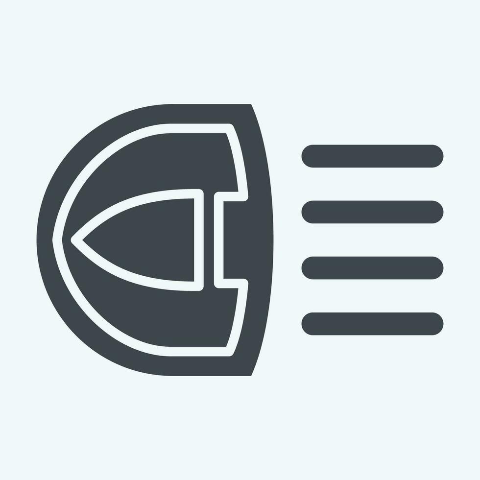Icon Light. related to Car ,Automotive symbol. glyph style. simple design editable. simple illustration vector