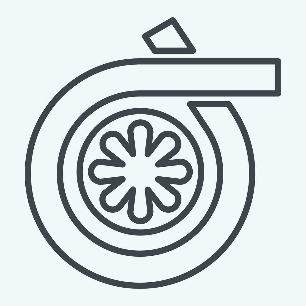 Icon Turbine. related to Car ,Automotive symbol. line style. simple design editable. simple illustration vector
