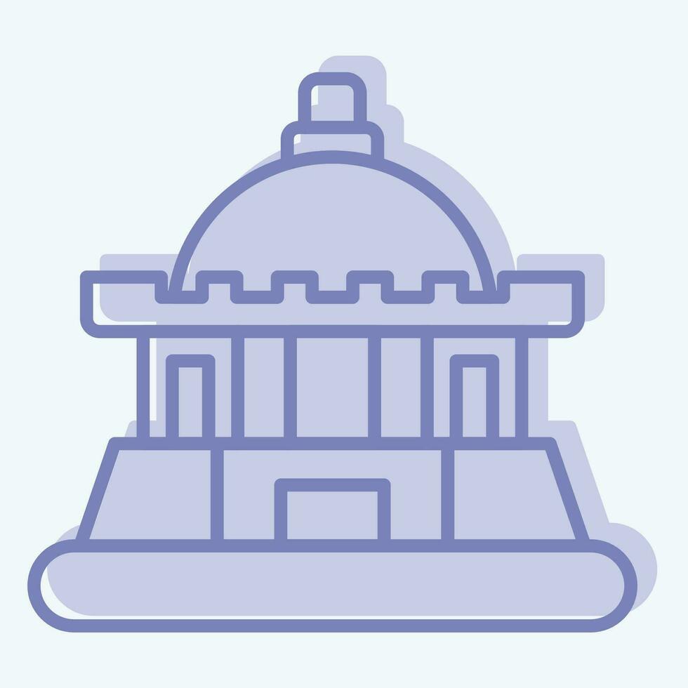 Icon Tashkent. related to Capital symbol. two tone style. simple design editable. simple illustration vector