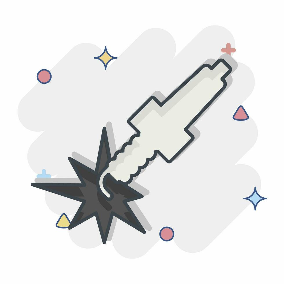 Icon Spark Plug. related to Car ,Automotive symbol. comic style. simple design editable. simple illustration vector