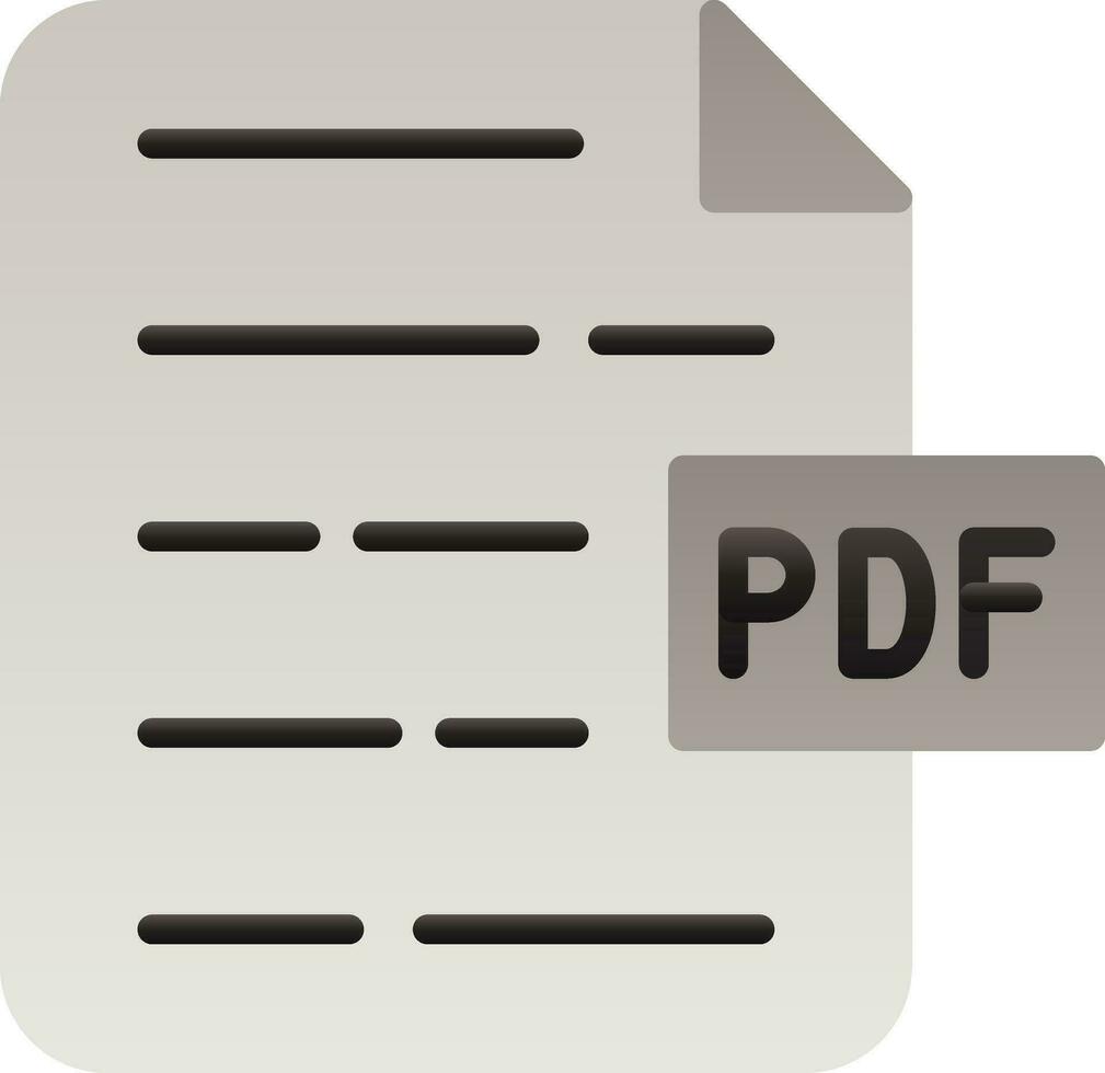 PDF Document Vector Icon Design