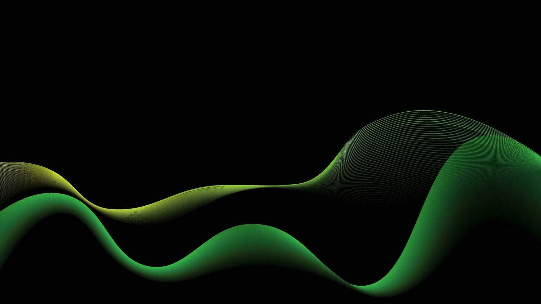 green gradient abstract curly background vector