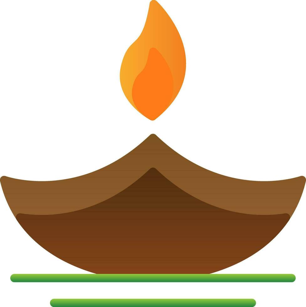 Oil Lamp Vector Icon Design