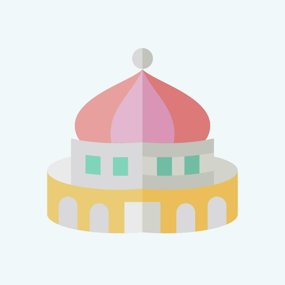 Icon Jerusalem. related to Capital symbol. flat style. simple design editable. simple illustration vector