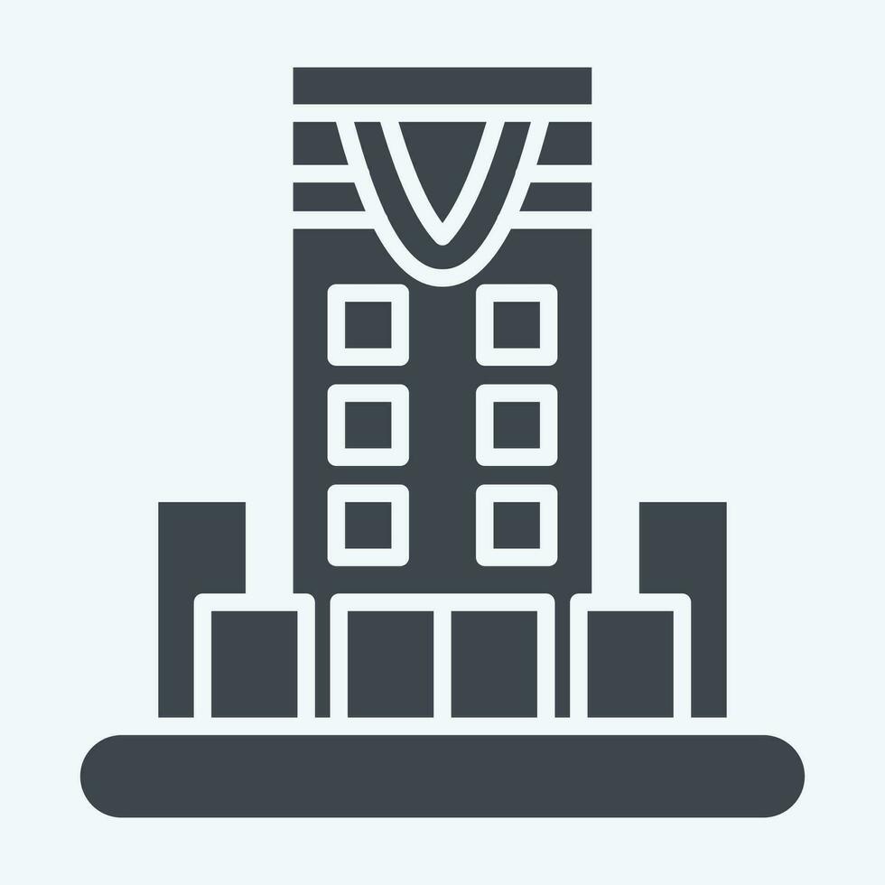 Icon Riyadh. related to Capital symbol. glyph style. simple design editable. simple illustration vector