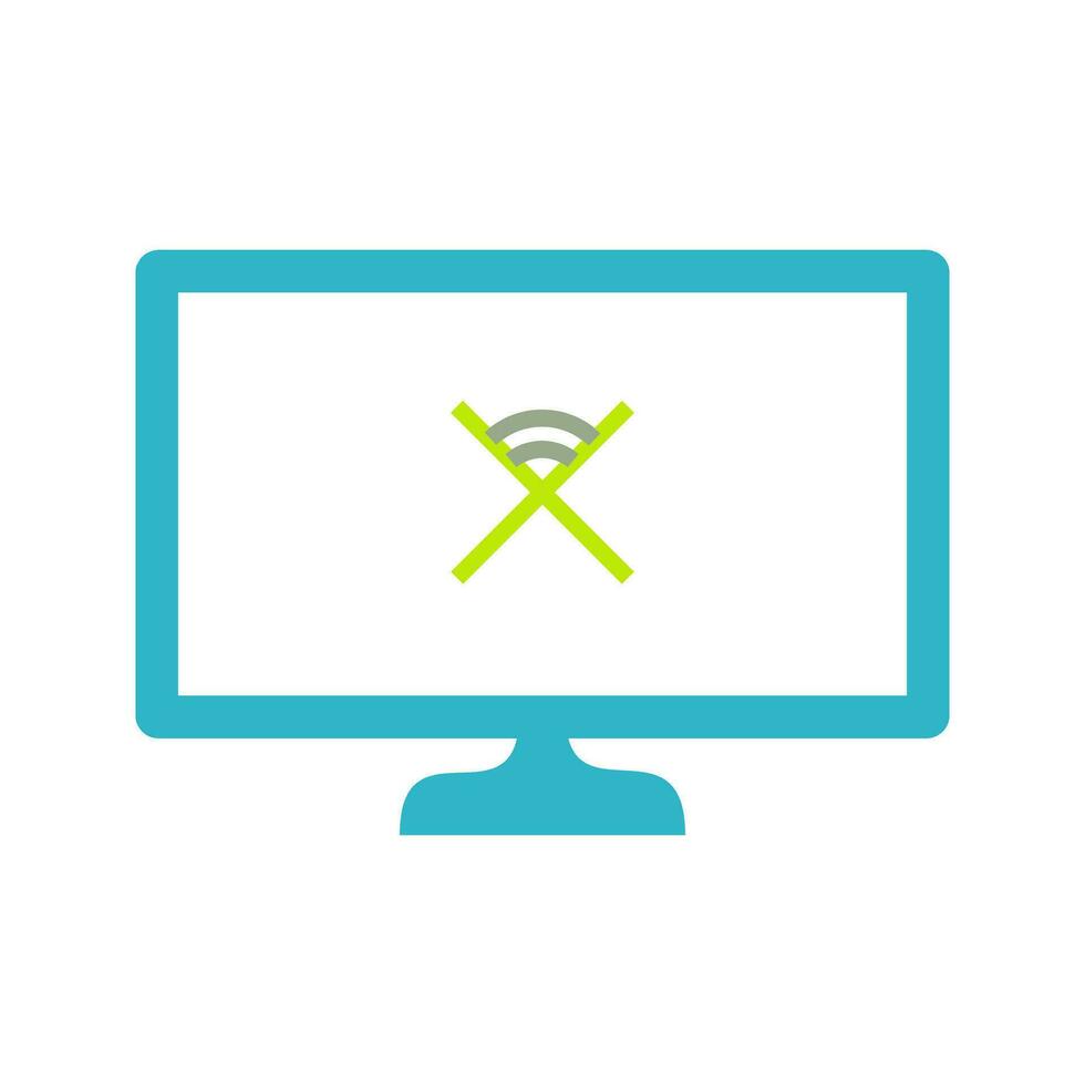 Unique Disconnected Network Vector Icon