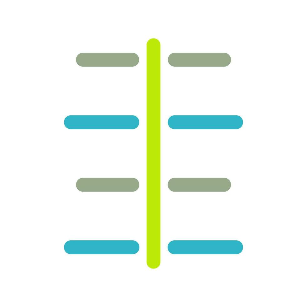 Unique Center Align Vector Icon