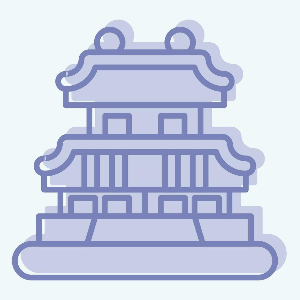 Icon Seoul. related to Capital symbol. two tone style. simple design editable. simple illustration vector
