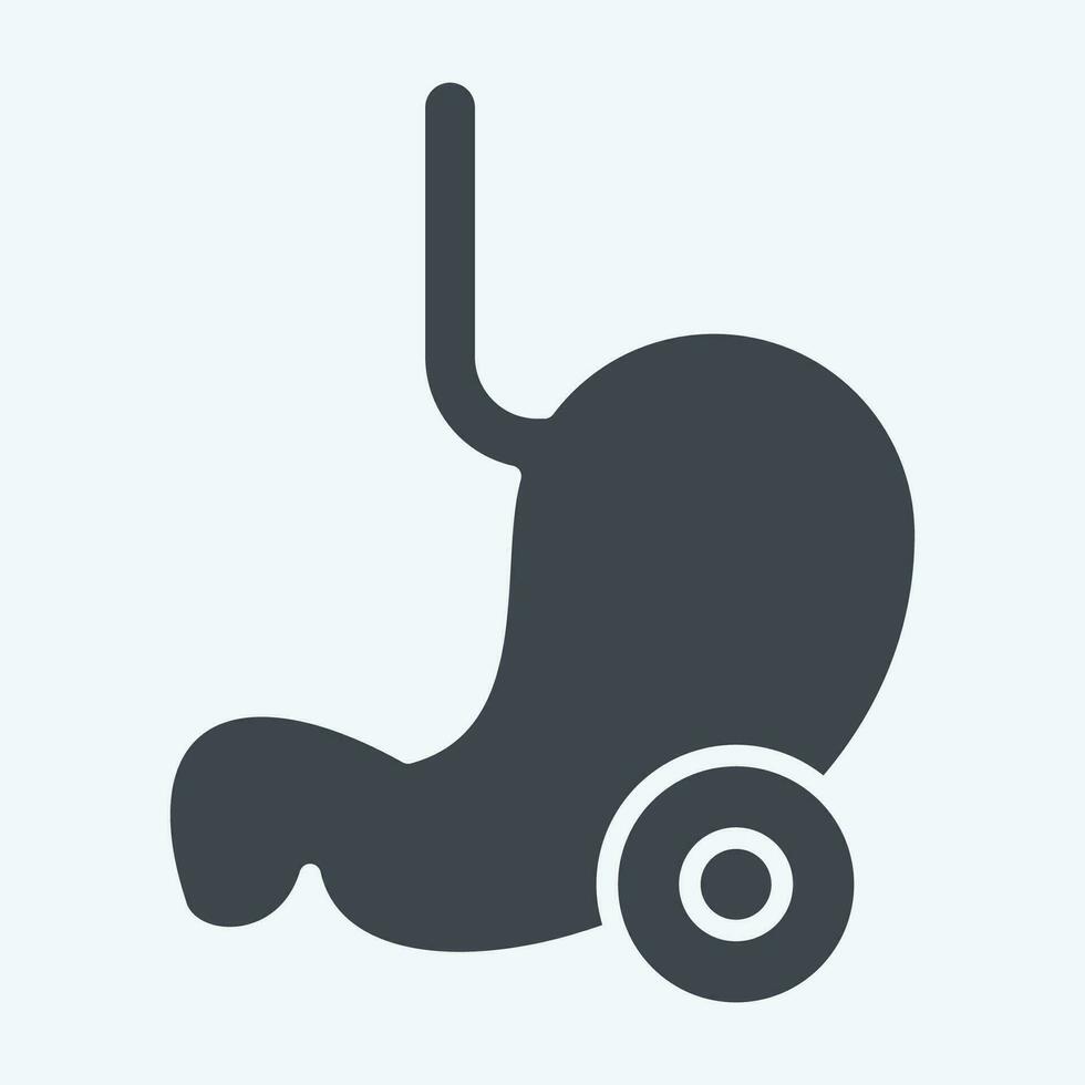 Icon Stomach. related to Body Ache symbol. glyph style. simple design editable. simple illustration vector