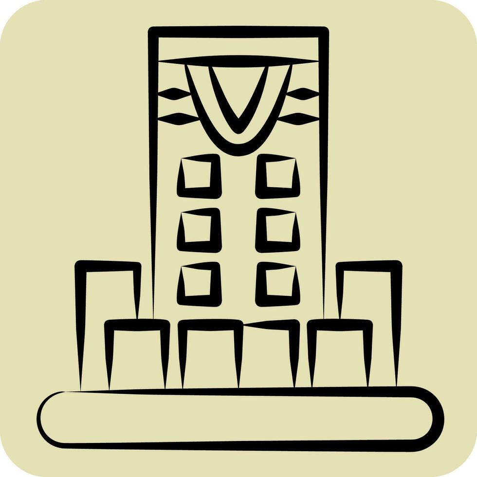 Icon Riyadh. related to Capital symbol. hand drawn style. simple design editable. simple illustration vector