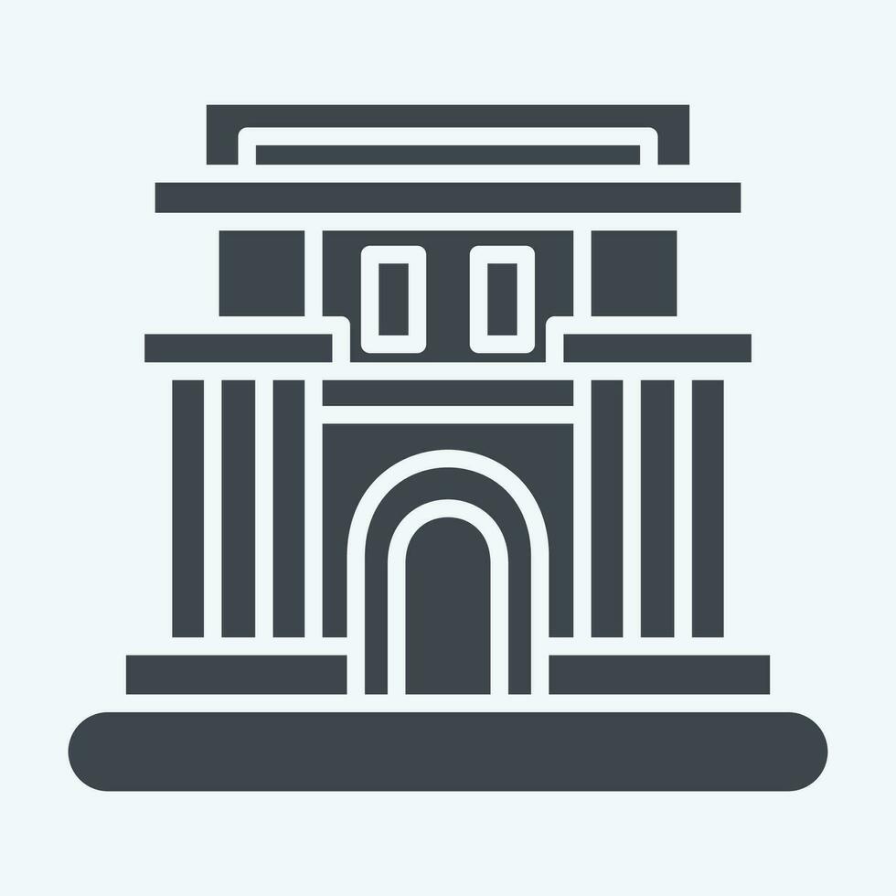 Icon Pyongyang. related to Capital symbol. glyph style. simple design editable. simple illustration vector