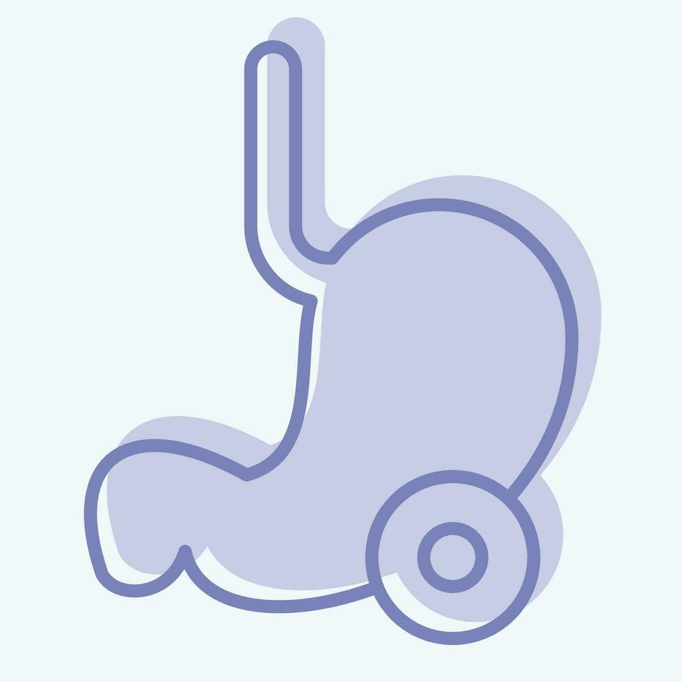 Icon Stomach. related to Body Ache symbol. two tone style. simple design editable. simple illustration vector