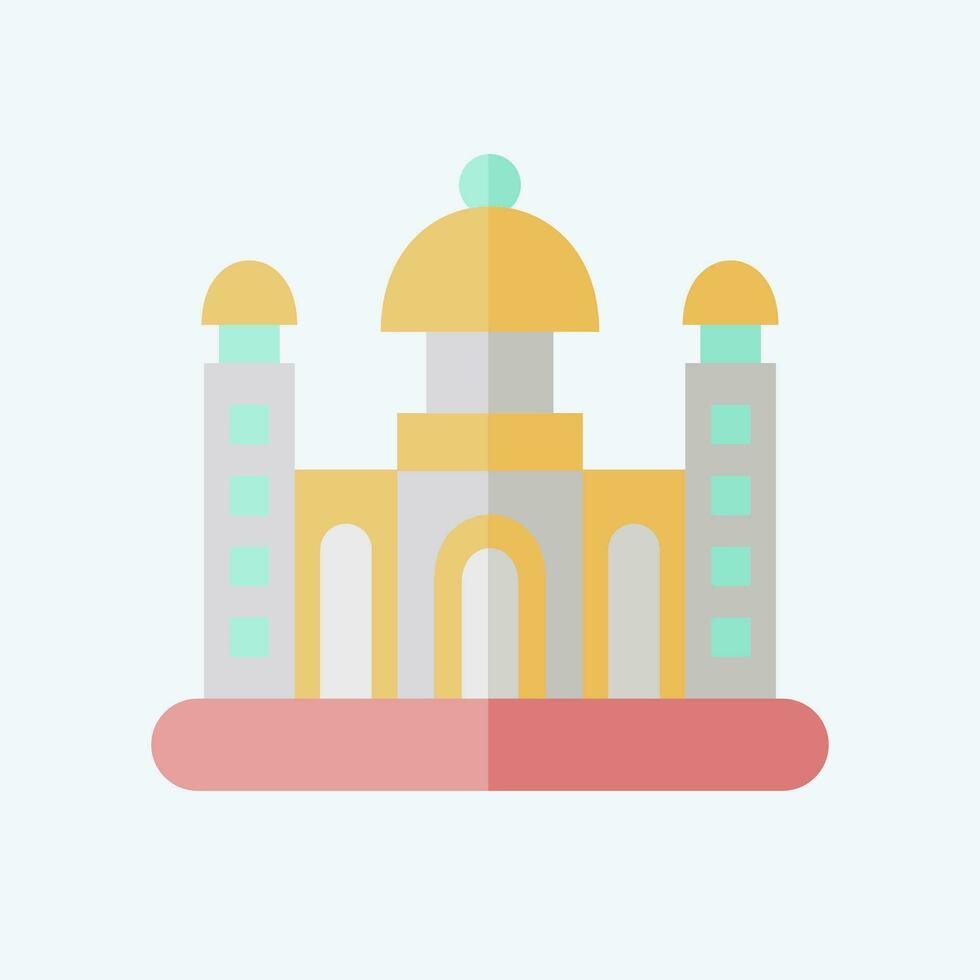 Icon Dhaka. related to Capital symbol. flat style. simple design editable. simple illustration vector