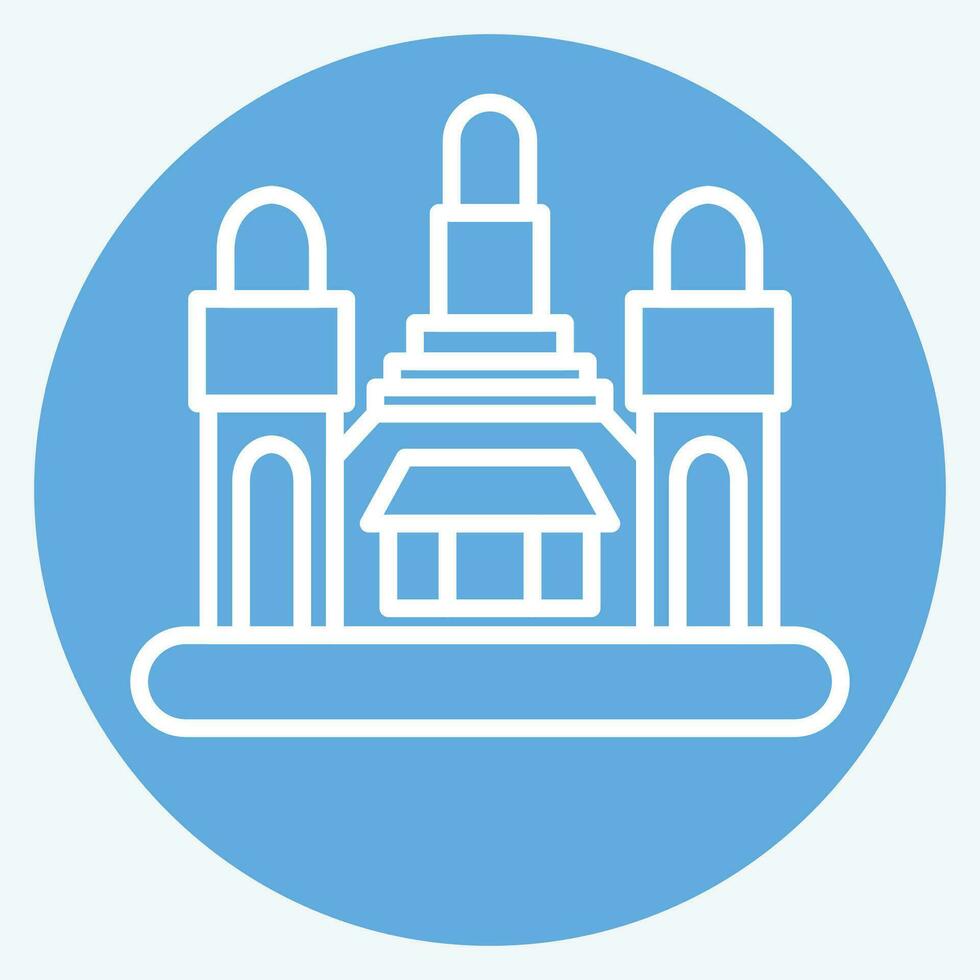 Icon Bangkok. related to Capital symbol. blue eyes style. simple design editable. simple illustration vector