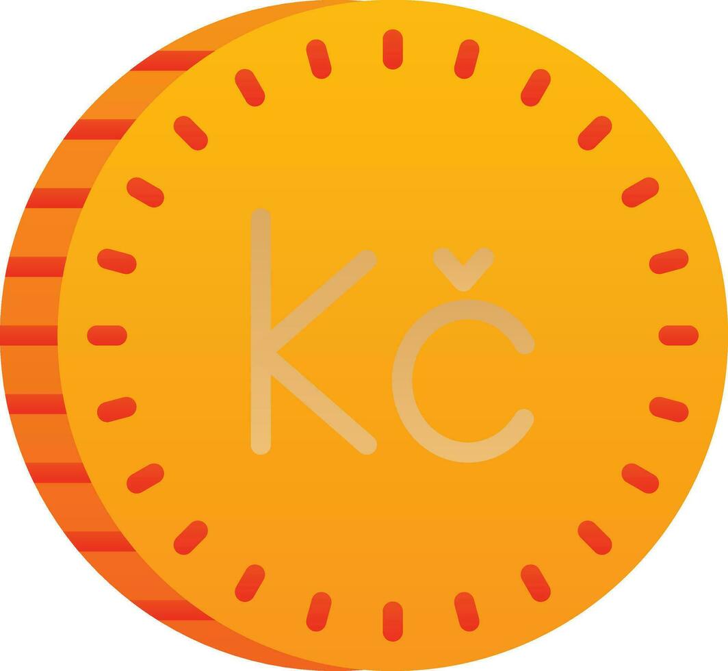 Czech Koruna Vector Icon Design