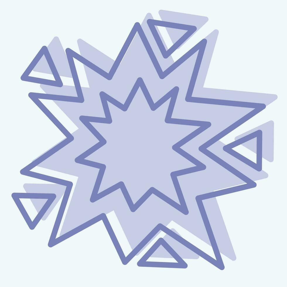 Icon Explosion. related to Mining symbol. two tone style. simple design editable. simple illustration vector