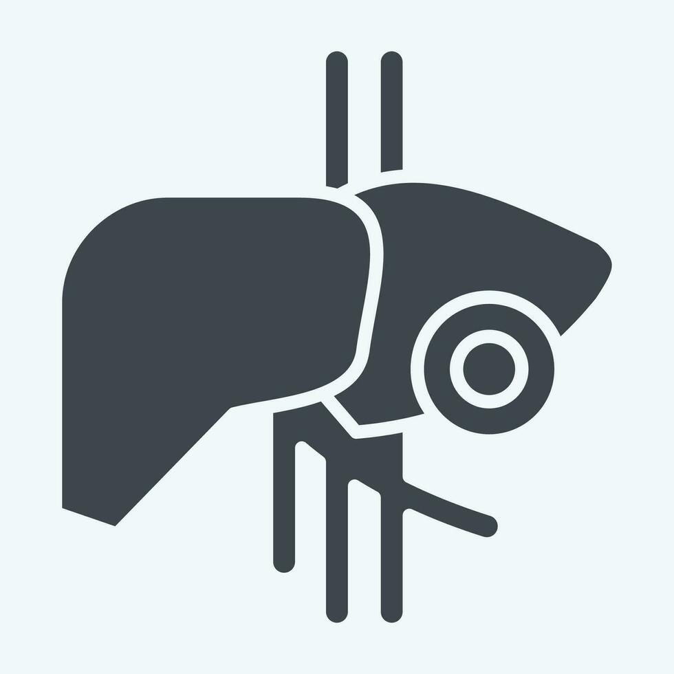 Icon Liver. related to Body Ache symbol. glyph style. simple design editable. simple illustration vector