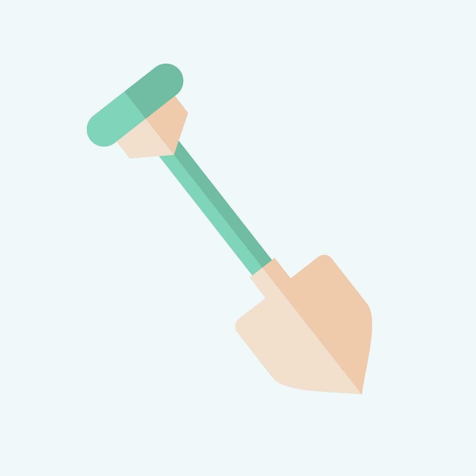 Icon Shovel. related to Mining symbol. flat style. simple design editable. simple illustration vector