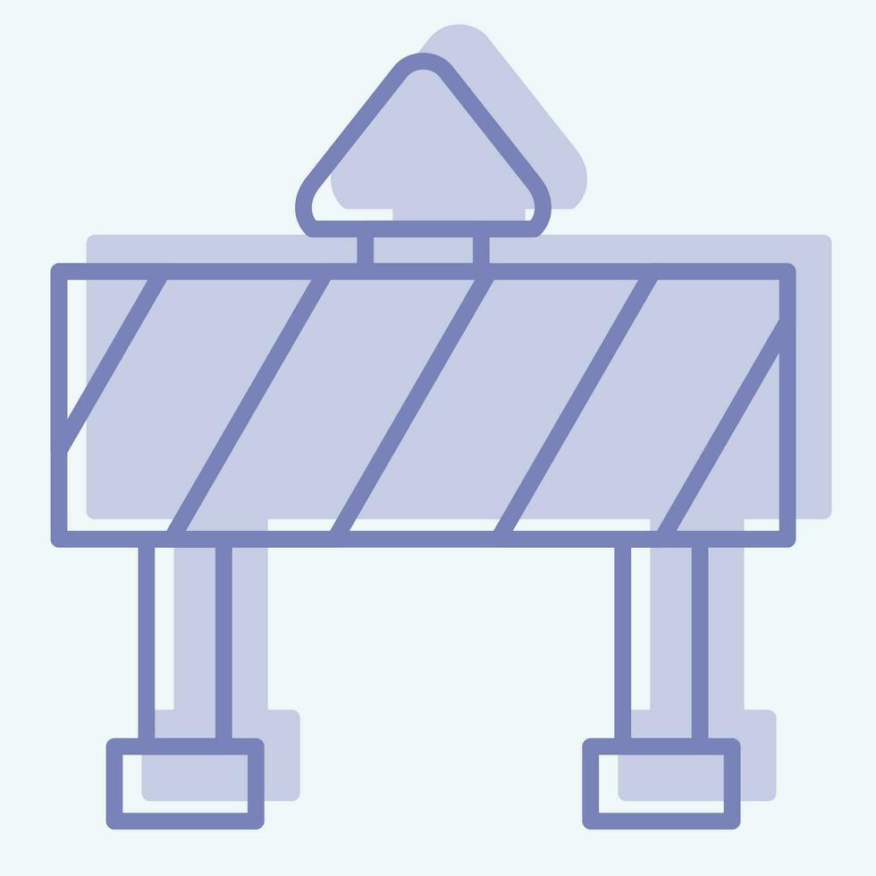 Icon Traffic Barrier. related to Mining symbol. two tone style. simple design editable. simple illustration vector