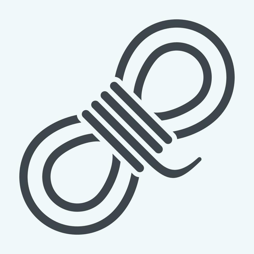 Icon Rope. related to Mining symbol. glyph style. simple design editable. simple illustration vector