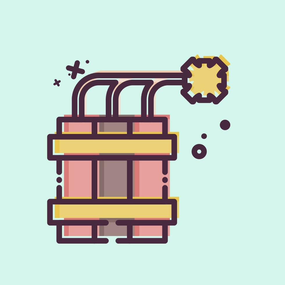 Icon Dynamite. related to Mining symbol. MBE style. simple design editable. simple illustration vector