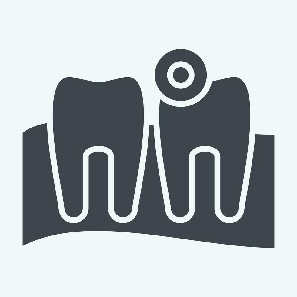 Icon Toothache. related to Body Ache symbol. glyph style. simple design editable. simple illustration vector